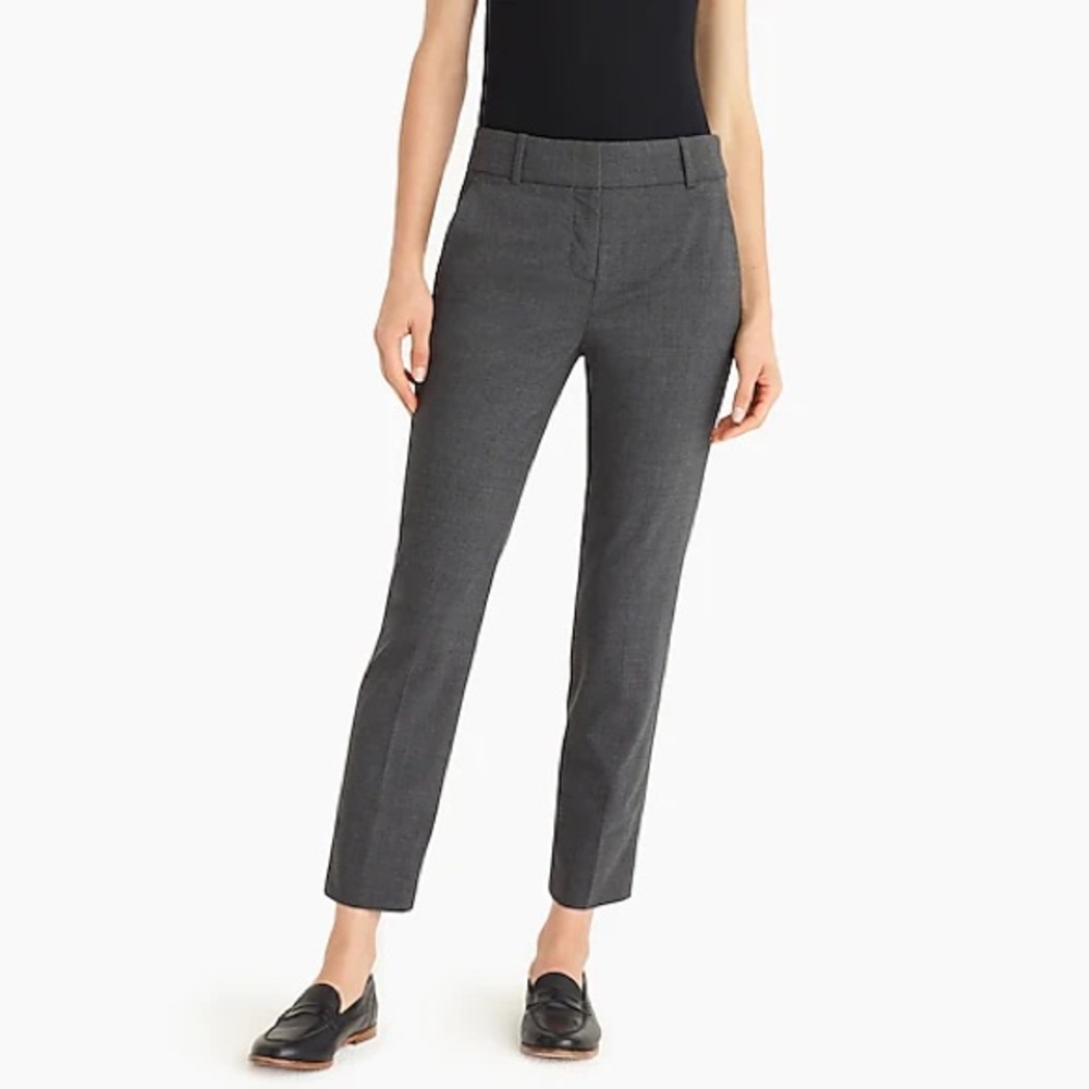 NWT J. Crew Womens Tall Cameron Slim Crop Pant in Italian Wool, size T4,